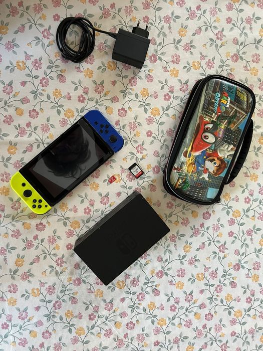 Nintendo switch mais cartao memoria 128gb