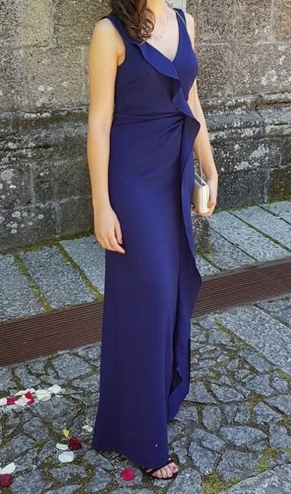 Vestido Azul Navy- Tamanho 36 - usado 1 vez