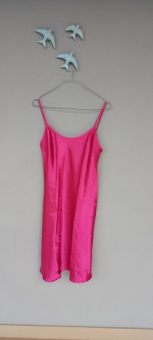 Camisa de dormir / de noite rosa fúcsia, tam S