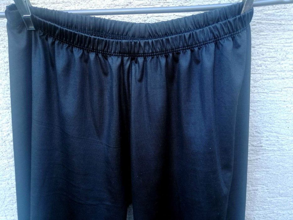 Czarne legginsy z połyskiem, bawełna L/XL