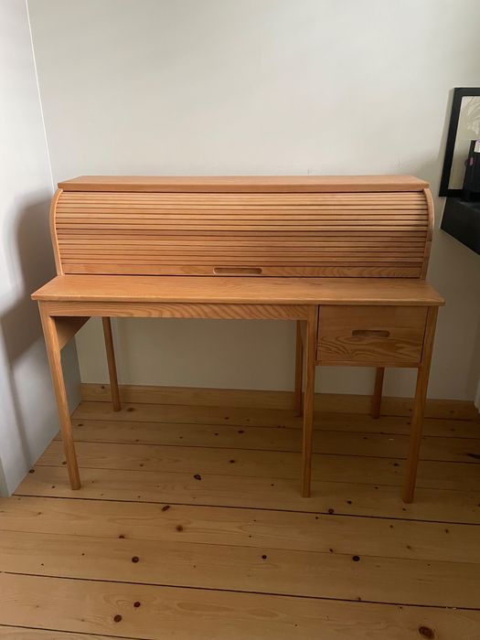 zara home - Drewniane biurko / sekretarzyk z roletą – 112 × 50 cm
