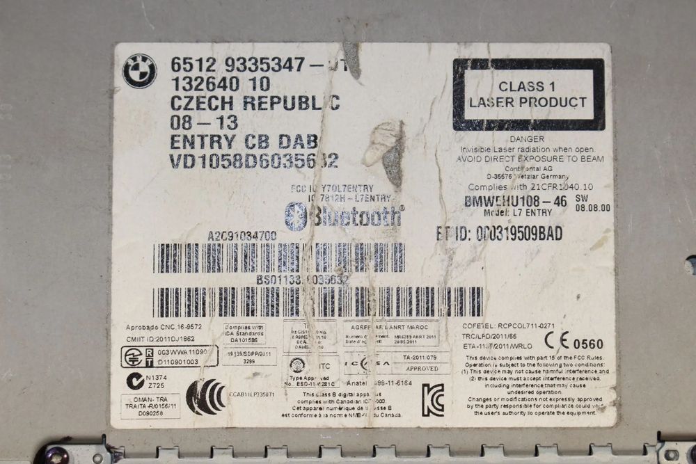 Rádio / auto-rádio BMW 1 (F20)