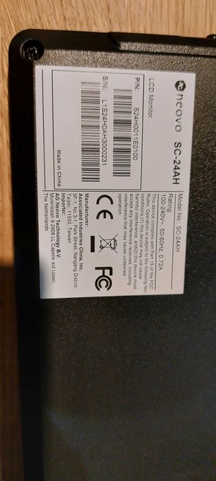 monitor LED 24" BNC VGA HDMI S-Video 1920 x 1080 TFT