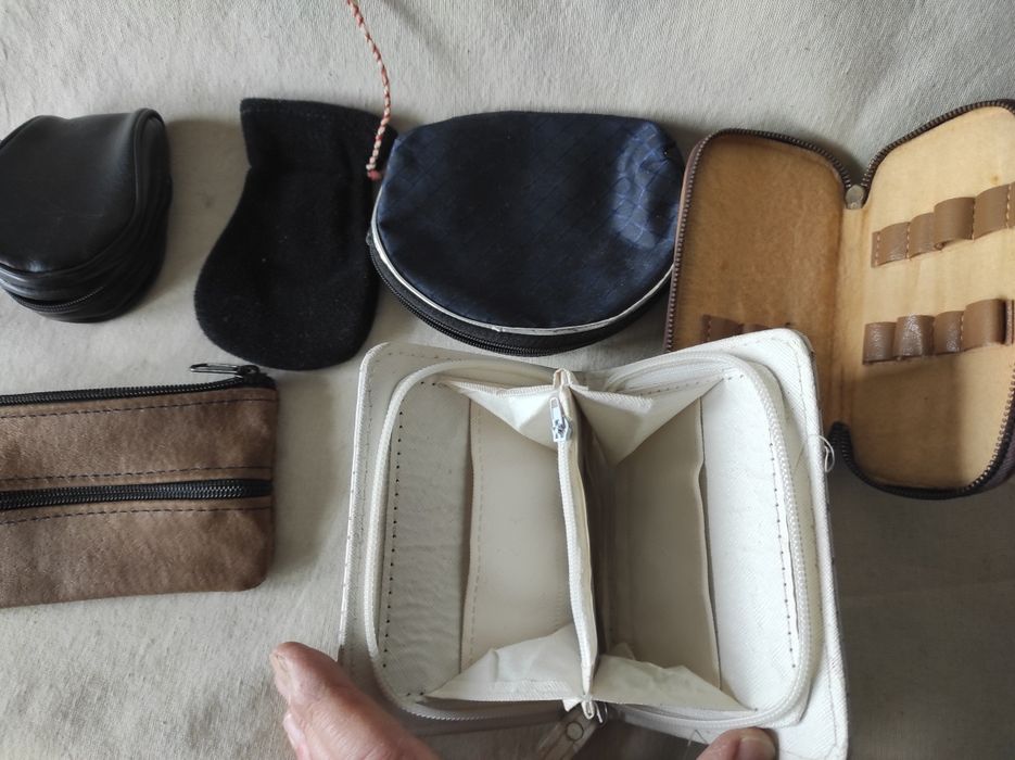 Portfelik etui kosmetyczka różne zestaw 6 sztuk
