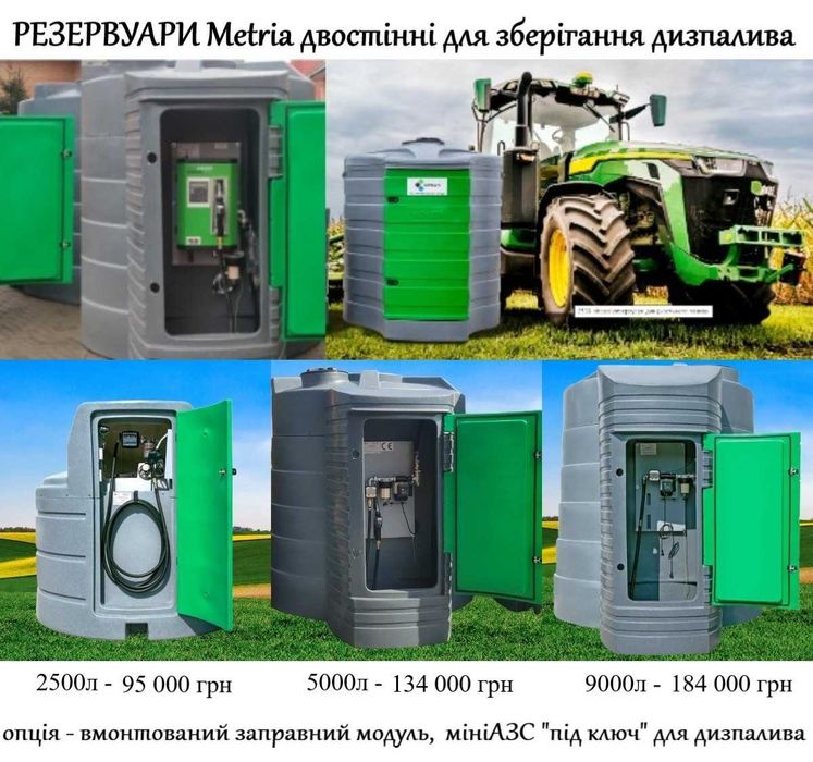 Металевий резервуар 5 кубів під ключ для палива Міні АЗС Бочка Ємність