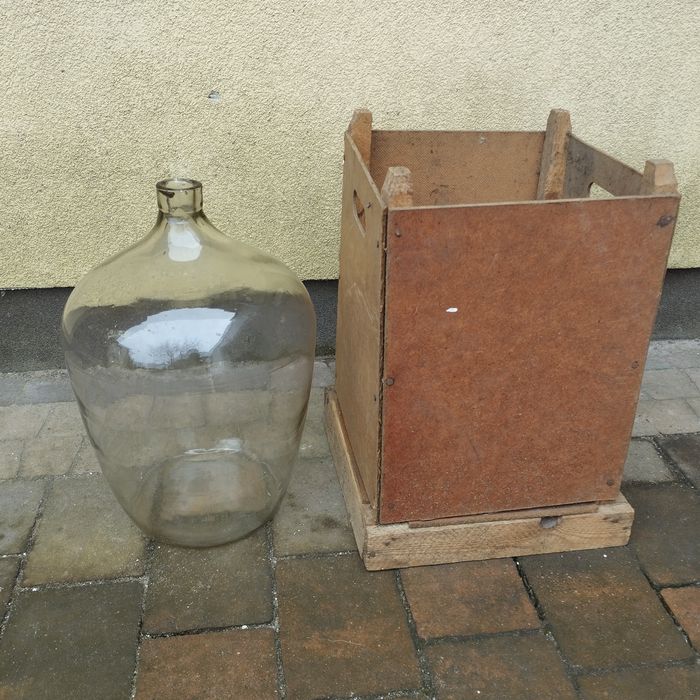 Galon balon gąsior na wino, z PRL