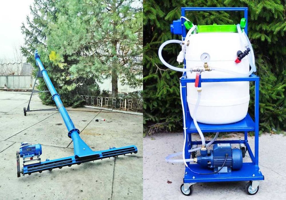 Шнековий навантажувач, шнек для зерна, шнековий погрузчик 159 мм 6 м