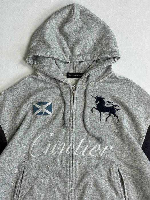 Project GRAILZ G/R gr кофта zip up худи серая зипка худі сіра зіп M L