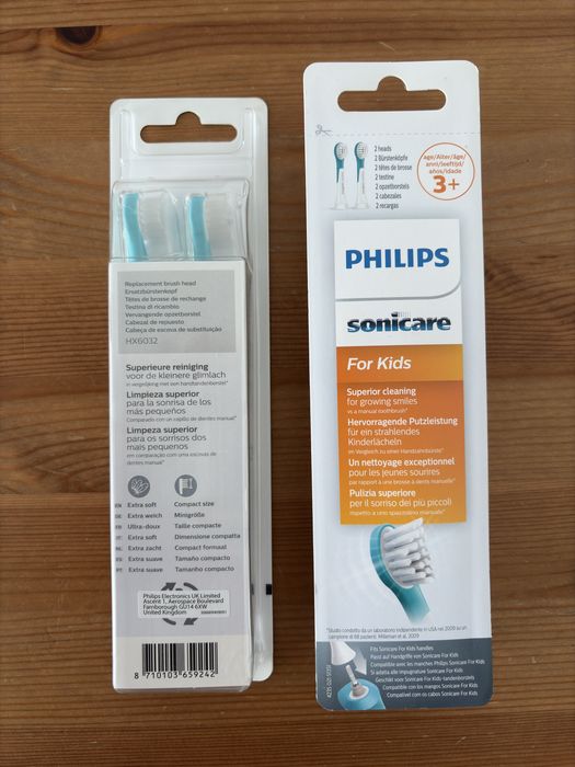 Oryginalne końcówki Philips Sonicare Kids dla dzieci od lat 3+ 2 szt HX6032/90