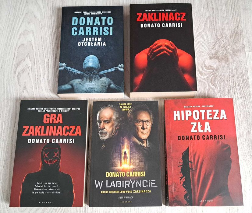 5x Carrisi Gra zaklinacza W labiryncie Jestem otchłanią Hipoteza zła