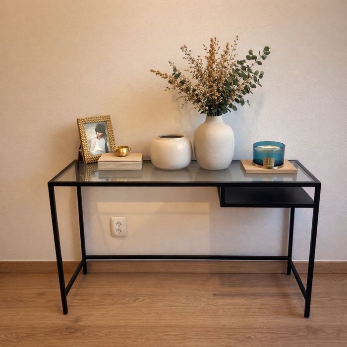 Vittsjo consola aparador secretaria ikea - tampo de vidro impecável