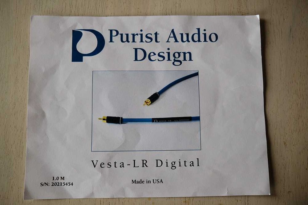 Purist Audio Design Vesta Coaxial 1m RCA-RCA