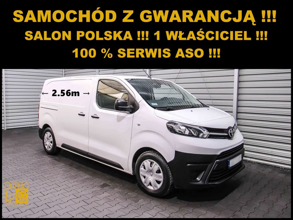 Toyota PROACE FURGON  FURGON L2 / M + Salon POLSKA + 100% Serwis TOYOTA + 1 Właściciel !!!