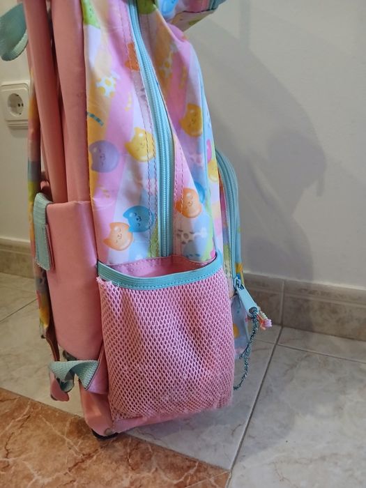 Conjunto: Mochila escolar e lancheira da Gaby gato
