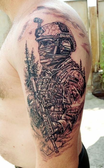 Перекрытие шрамов. Татуировка Днепр