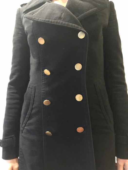 Casaco comprido preto Mango