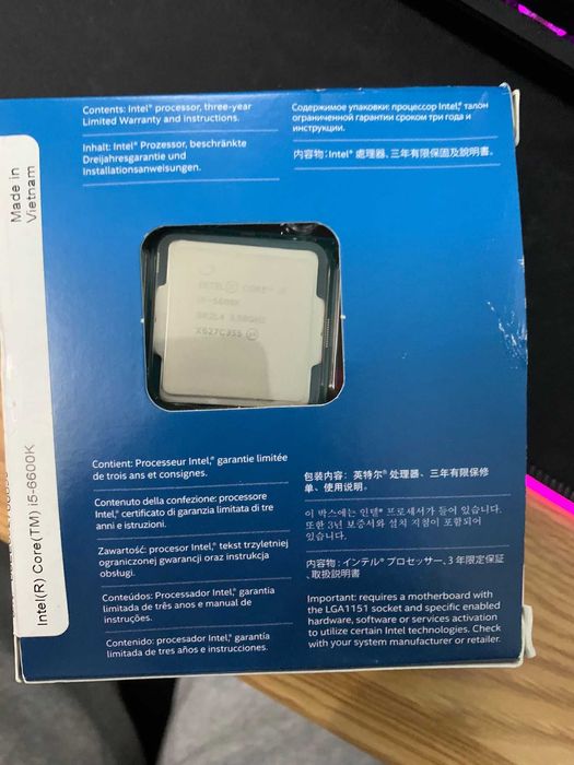 Processador Intel® Core™ i5-6600K64332172438530123