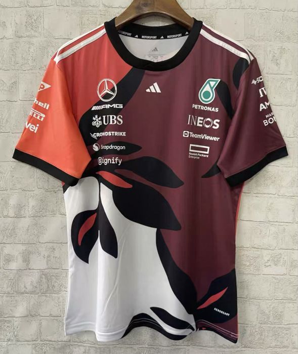Mercedes/ Petronas F1 2025 t-shirt manga curta ou comprida