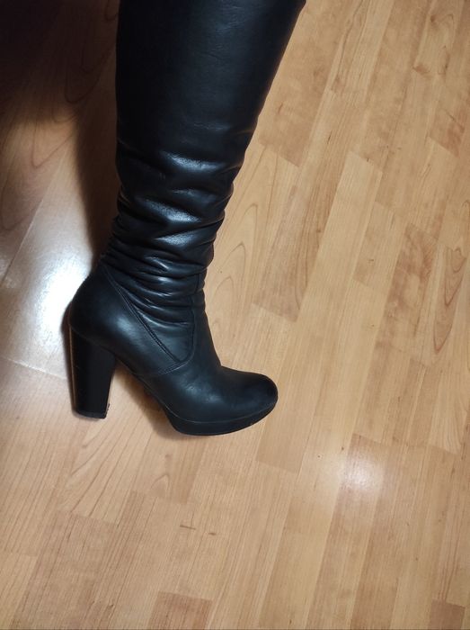 Kozaki damskie skóra naturalna