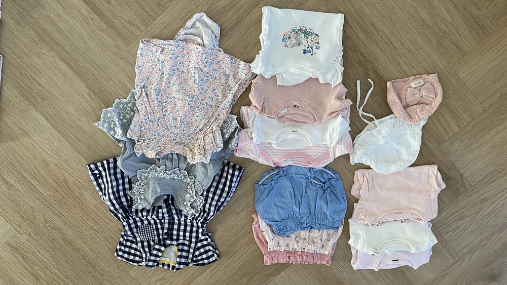 Zestaw ubranek dla dziewczynki rozm 62 - 15 sztuk HM Newbie