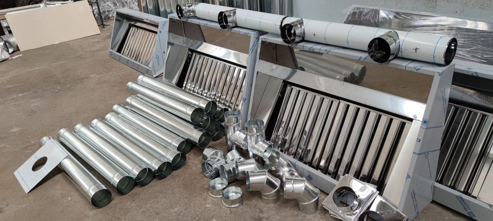 Вентиляція, витяжний зонт, димохід, кухонна витяжка, труба з оц. сталі