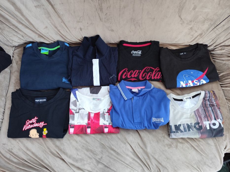 Zestaw 8 bluzek męskich młodzieżowych s/m