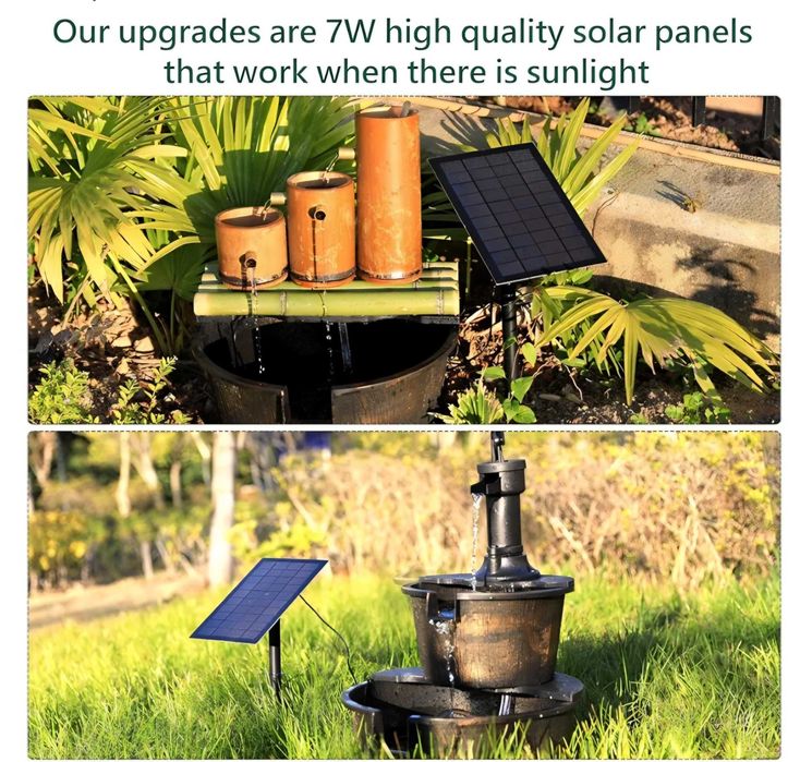 Bezprzewodowa Fontanna Solarna AMZtime 7W Solar Pump Kit