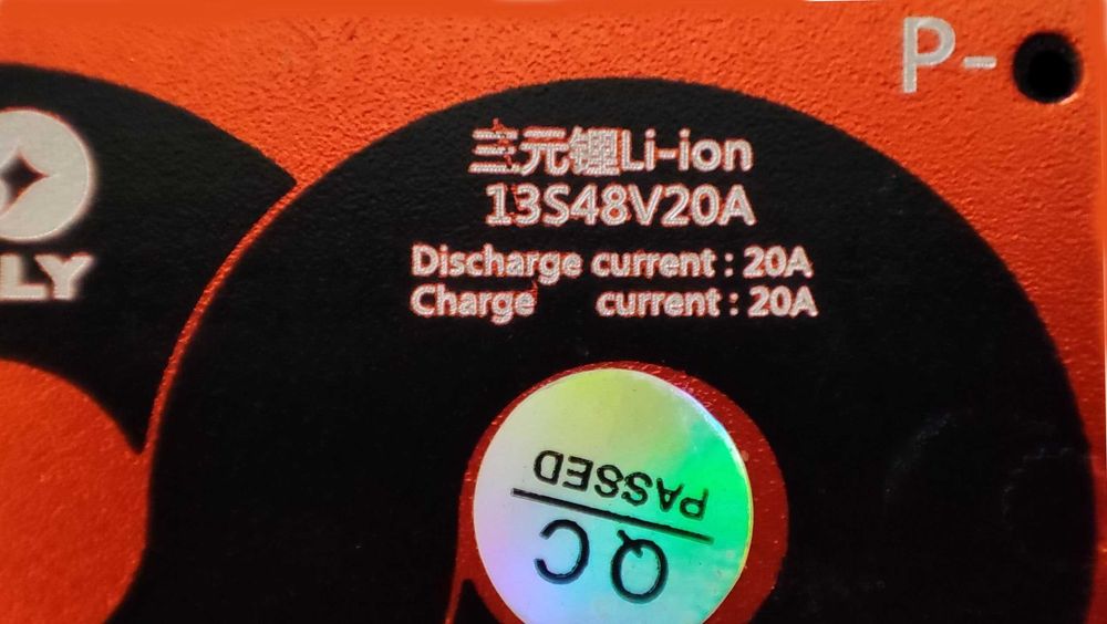 BMS контроллер DaLy Li-ion 48V 13S 20/20A (DL13S-20A)