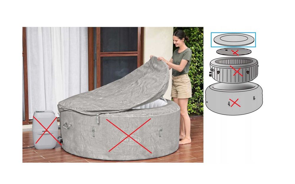 Pokrywa przykrycie górne do Bestway Zurich, pasuje do 4 os. Lay-z