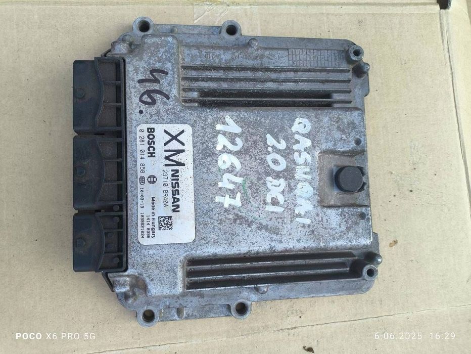 nissan qashqai 2011 sterownik silnika 0281014858 , moduł ecu 23710br40a