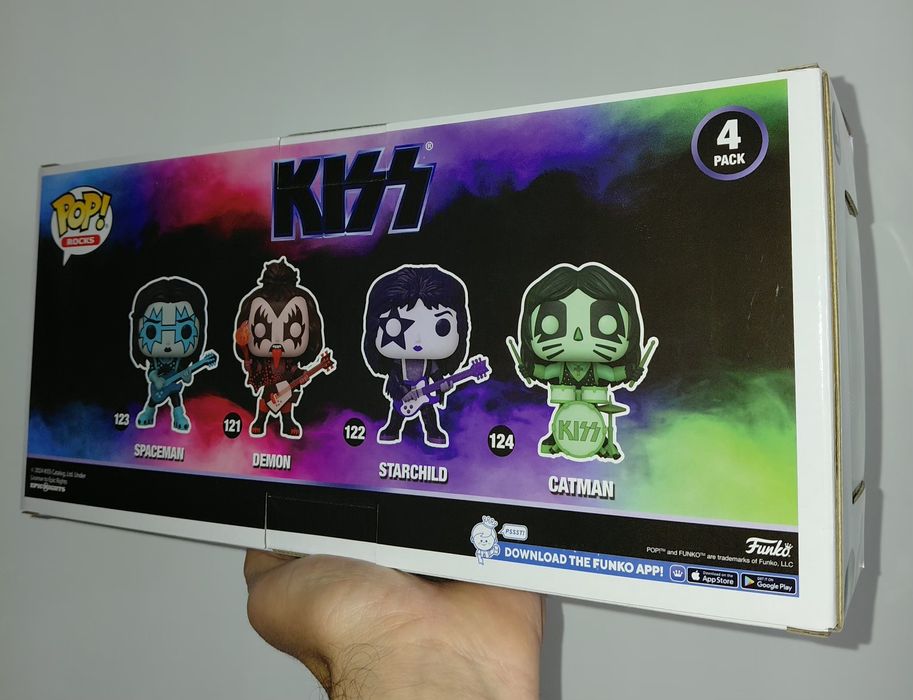 Funko Rocks Kiss (Colour Spotlight) Exclusive 4 pack