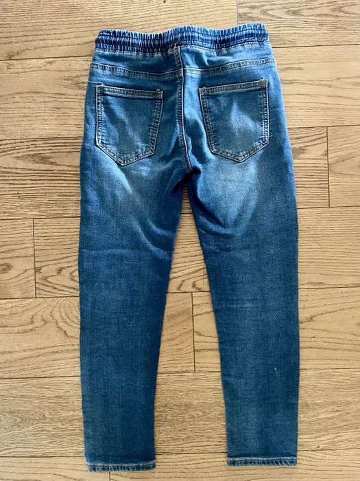Next jeansy 134 joggery bdb miękki jeans bdb