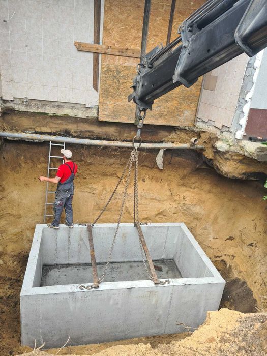 Szambo betonowe 13m3 szamba zbiorniki betonowe Kompleksowo z wykopem