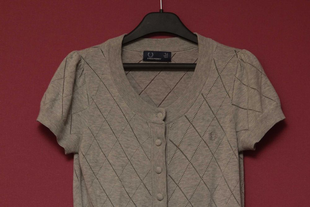 Fred Perry рр UK 8 Eur 36 S блуза из хлопка женская