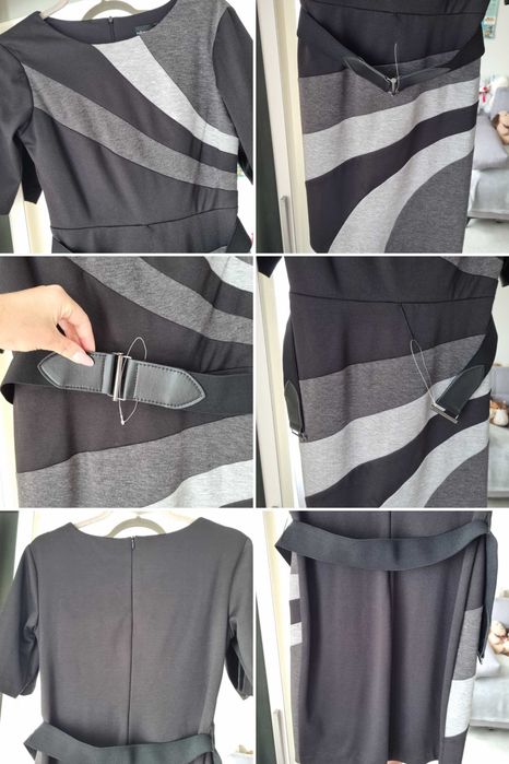 Damska elegancka biurowa sukienka Connected Apparel rozmiar S-małe M