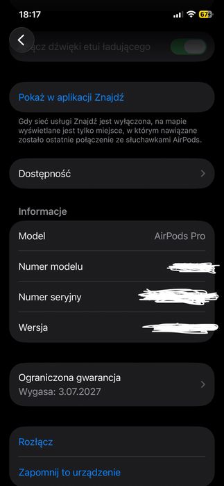 Bezprzewodowe słuchawki Apple AirPods Pro