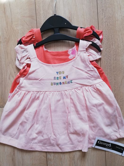 2 sukienki niemowlęce, sukienka dla dziewczynki, sukienka dziewczęca