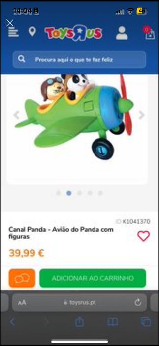 brinquedo avião do panda