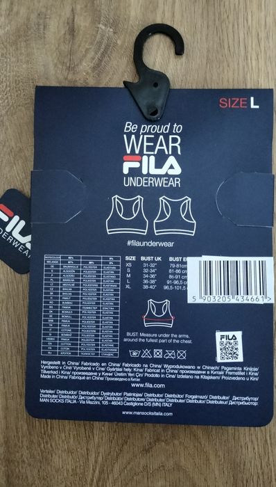 FILA Biustonosz sportowy / treningowy w kolorze Szarym - rozmiar L