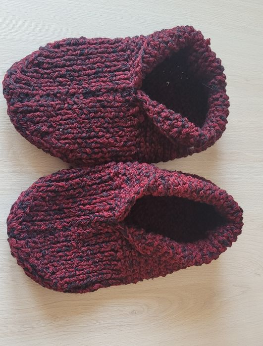 Kapcie wełniane, ręcznie robione
