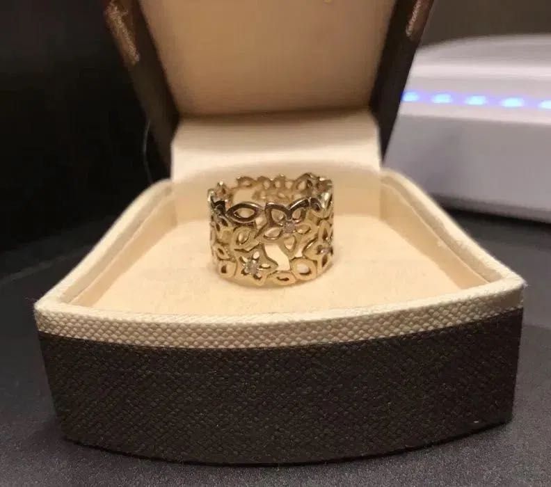 585 złoty pierścionek Apart kwiatki ażurowy 14k ażur ażurowa kwiaty