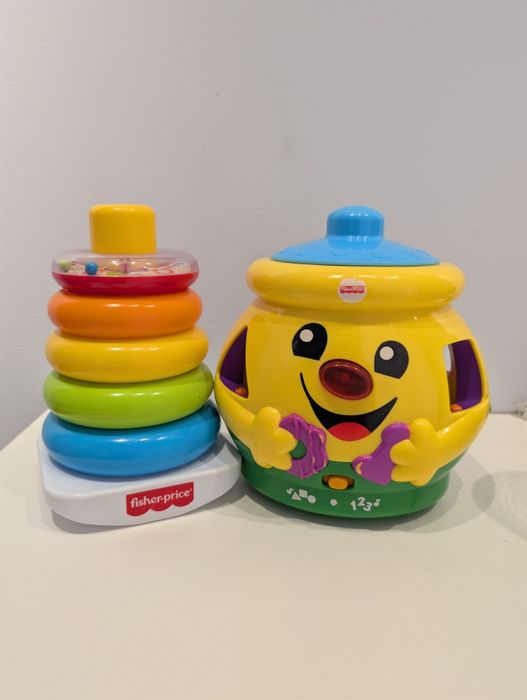 Sorter edukacyjny + wieża do układania Fisher Price – komplet