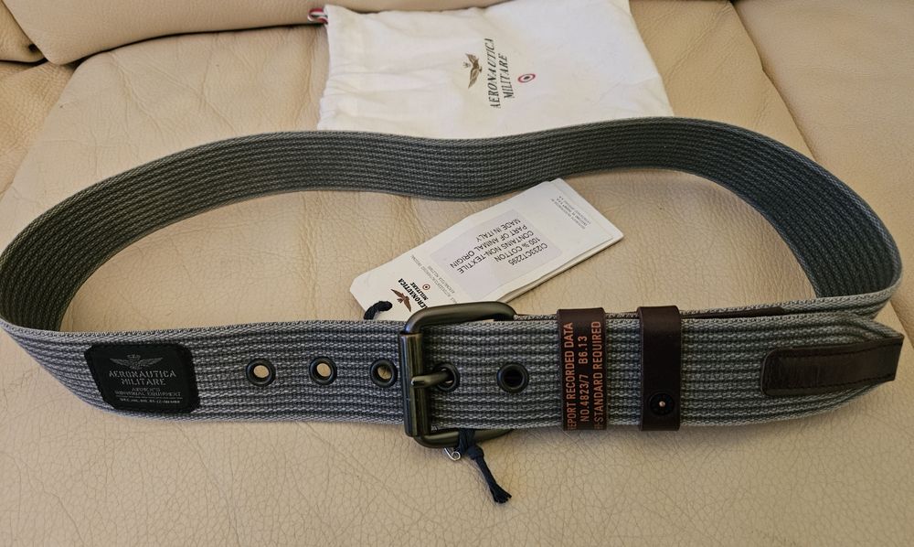Ремінь чоловічий Aeronautica Militare, Italy ,  85 cm, новий