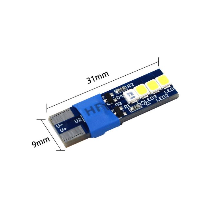 Лампа LED T10-230 Blue 12V 0.6W 30Lm W5W base-10mm C DriveX