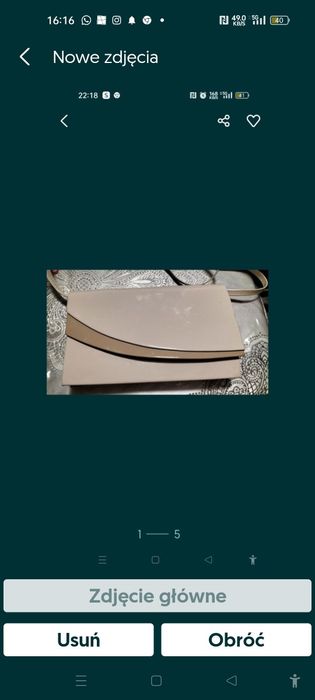 Torebka - kopertówka beżowa