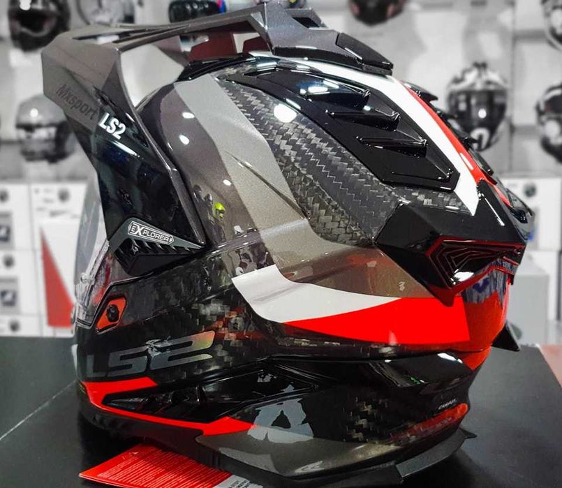 Capacete NOVO LS2 MX701 Explorer Carbon Frontier (30% DESCONTO) Em M e L