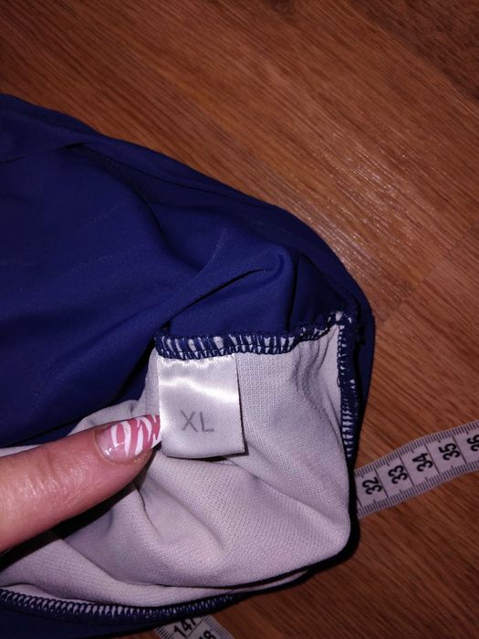 Купальник раздельный синий высокая посадка XL