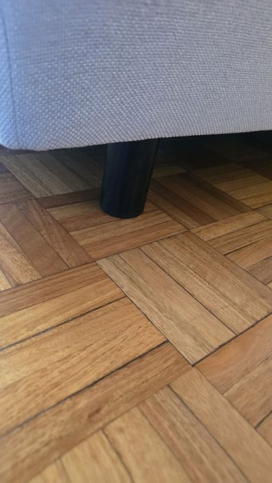 Cama estofada de  solteiro com colchão
