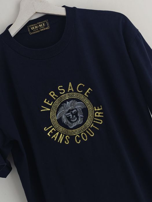 Versace Jeans Counter t-shirt koszulka vintage lata 90' sportowa krótki rękaw sportowa M