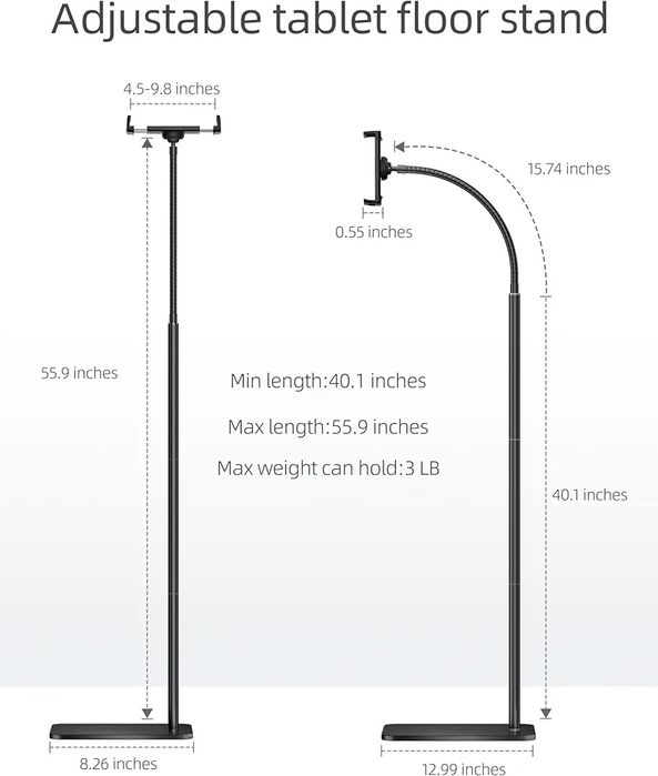 Якісний Підлоговий тримач для планшета та телефону LanPavilion (5–13 д